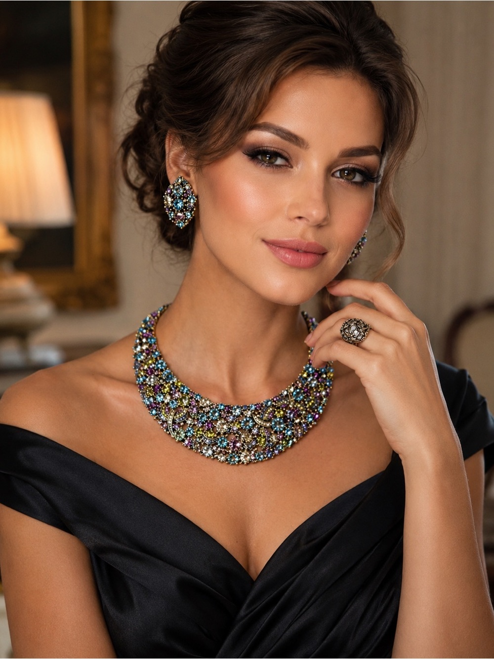 Heidi Daus Fantasy in Flight Necklace/Earrings & Ring Set